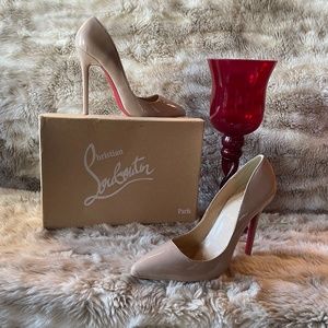Nude Christian Louboutin Kate Red Bottom Heel Pump
